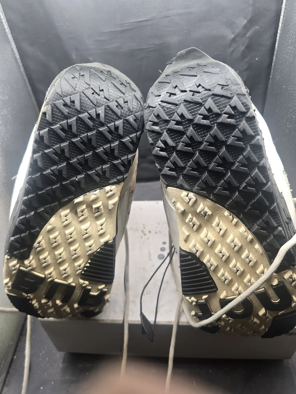 Burton Black and Gray Snowboard Boots with Cream‎ Trim